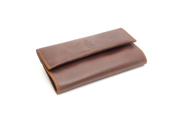 HAND ROLLING TOBACCO POUCH LIGHT BROWN