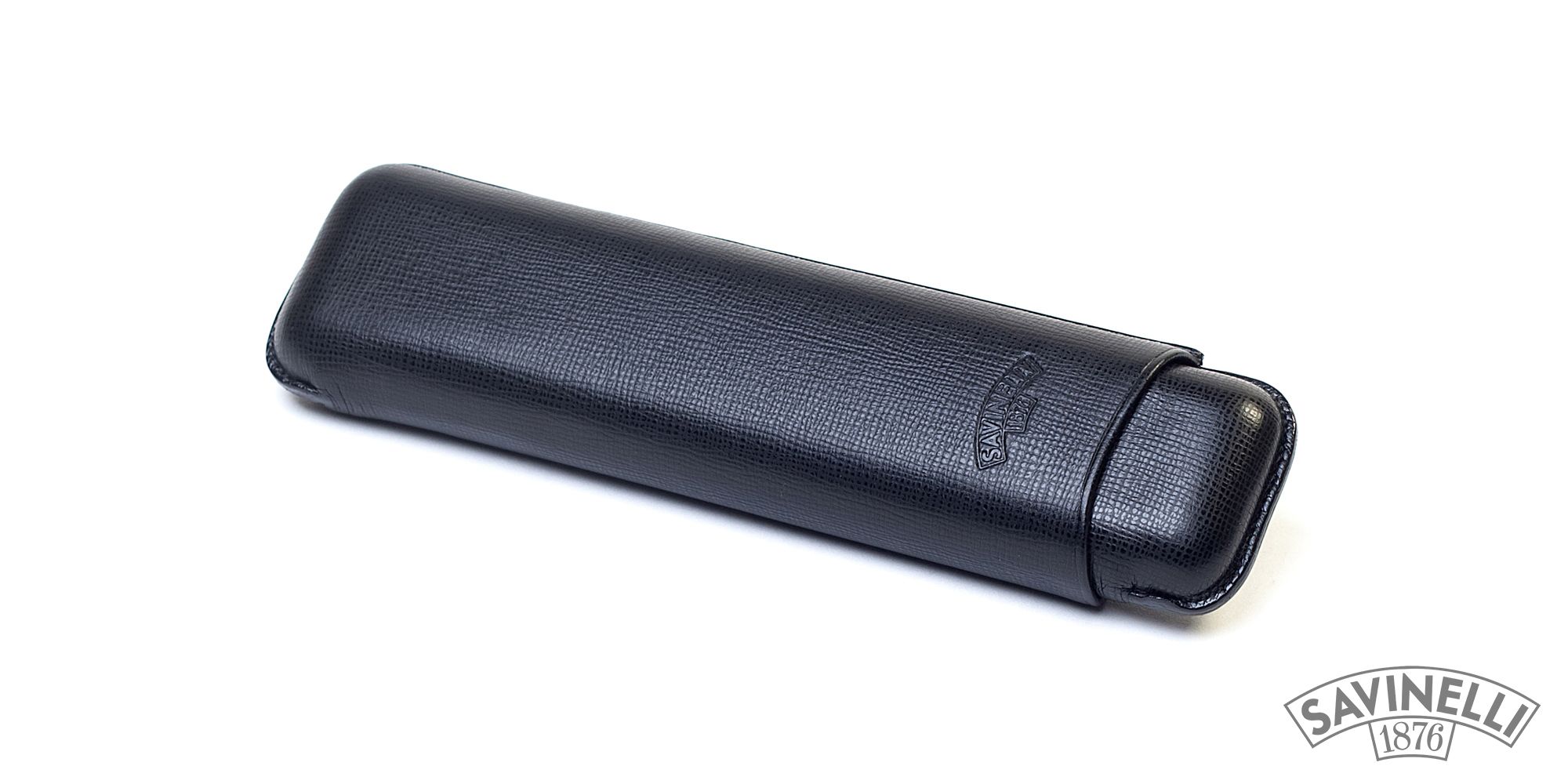 Travel Cigar Case Black Leather Zino